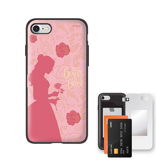 Disney Belle Beauty & The Beast Card Holder Mirror iPhone XR XS Max Case