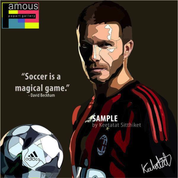 Pop Art Wall Decoration Drawing (David Beckham - AC)