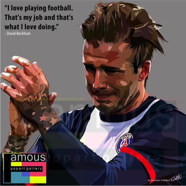 Pop Art Wall Decoration Drawing (David Beckham - Paris)