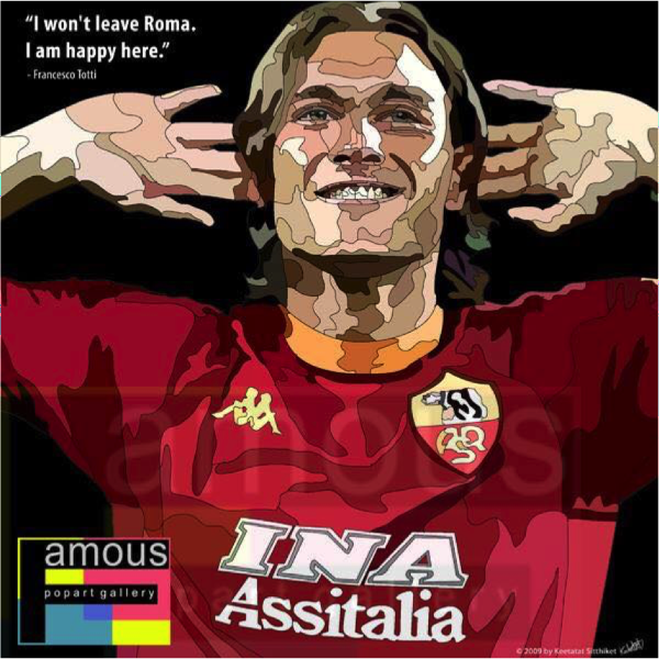 Pop Art Wall Decoration Drawing (Francesco Totti)