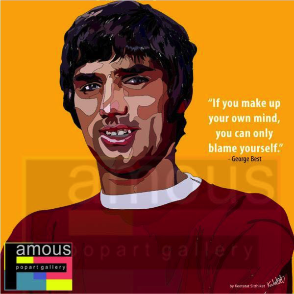 Pop Art Wall Decoration Drawing (George Best)