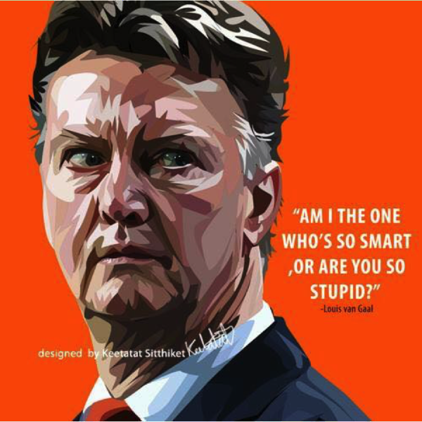 Pop Art Wall Decoration Drawing (Louis van Gaal)