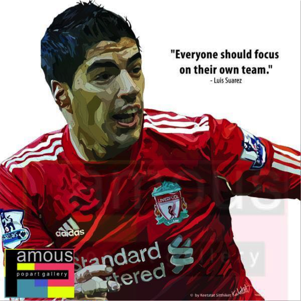 Pop Art Wall Decoration Drawing (Luis Suarez )