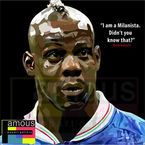 Pop Art Wall Decoration Drawing (Mario Balotelli)