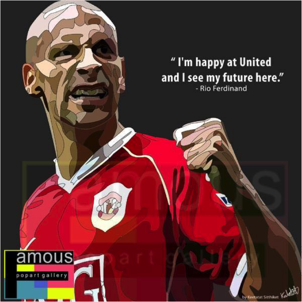 Pop Art Wall Decoration Drawing (Rio Ferdinand)