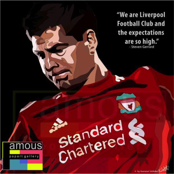 Pop Art Wall Decoration Drawing (Steven Gerrard - We Are Liverpool)