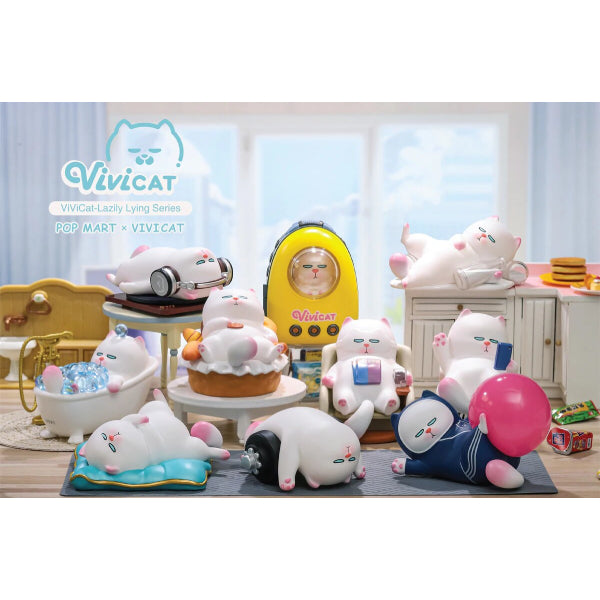 POP MART - VIVICAT 3.0 懶躺系列迷你公仔擺設