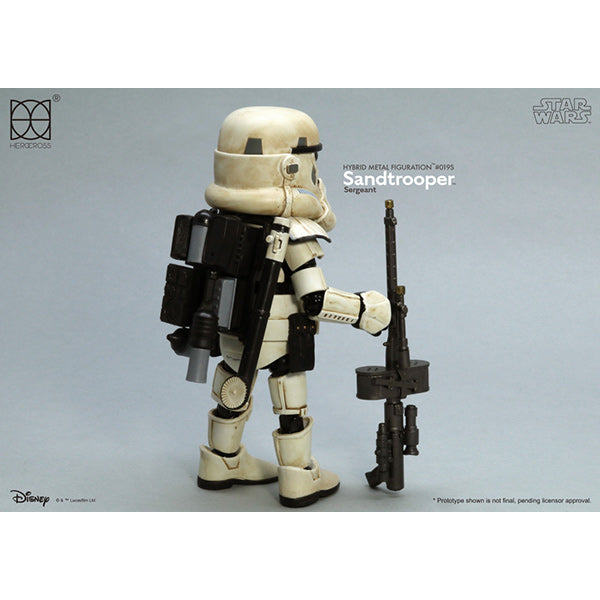 Herocross HMF#019S Star Wars Sand Trooper Sergeant Action Figure in backpack E11 blaster Stand