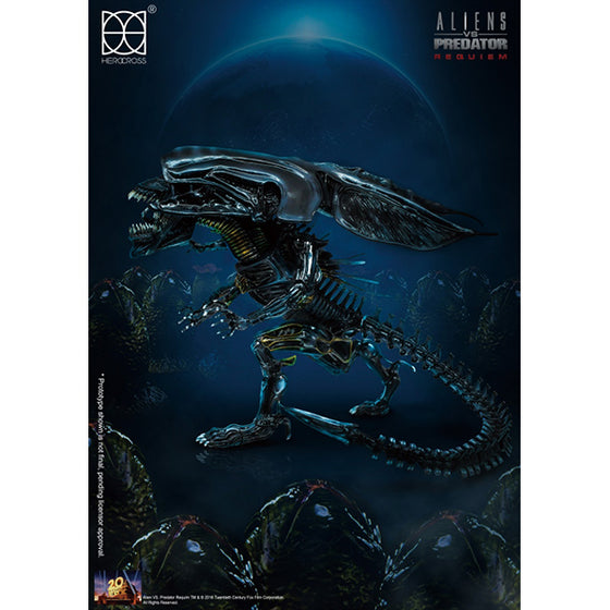 Herocross HMF#047 Ailens Predator Film Alien Queen Action Figure Adjustable Tail Fins