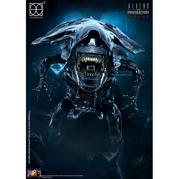 Herocross HMF#047 Ailens Predator Film Alien Queen Action Figure Interchangeable Hands Head