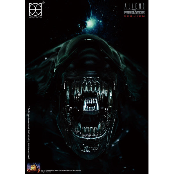 Herocross HMF#047 Ailens Predator Film Alien Queen Action Figure Spring Loaded Mouth