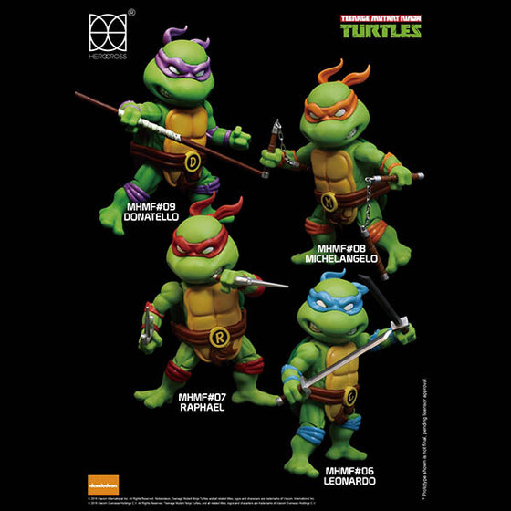 Herocross Mini MHMF#302 Teenage Mutant Ninja Turtles Action Figures TMNT Leonardo Raphael Michelangelo Donatello Pose