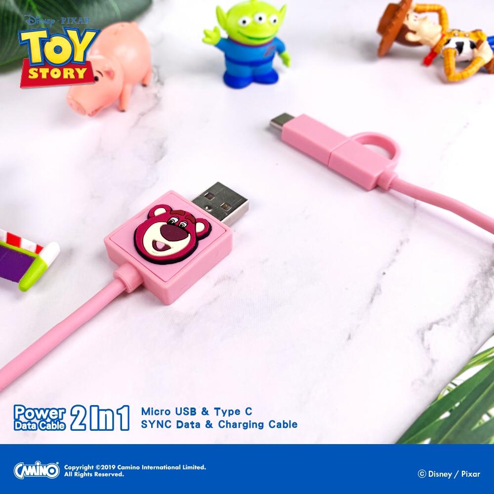 Toy Story 2-in-1 Micro USB/Type C charging cable