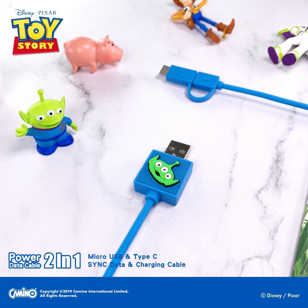 Toy Story 2-in-1 Micro USB/Type C charging cable