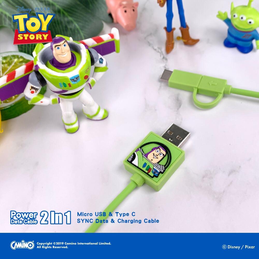 Toy Story 2-in-1 Micro USB/Type C charging cable