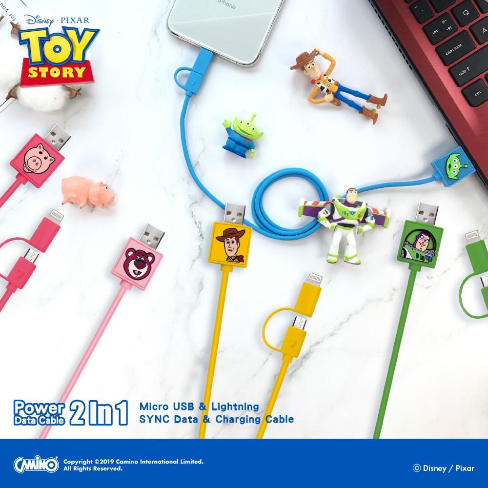 Toy Story 2-in-1 Micro USB/Lightning charging cable