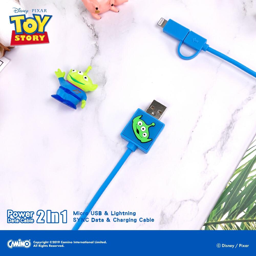 Toy Story 2-in-1 Micro USB/Lightning charging cable