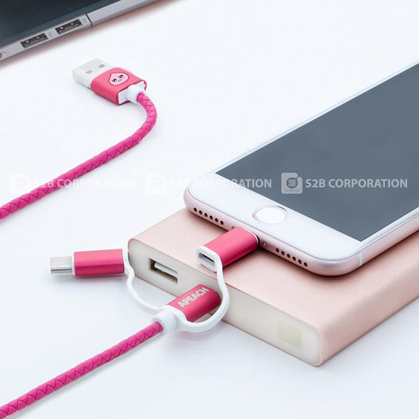 KAKAO Friends 3 in 1 Charging Data Smartphone USB Cable 韓國手機配件充電數據線電腦