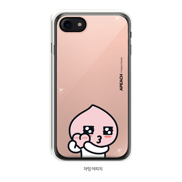 KAKAO Friends Apeach桃子心心造型鏡面iiphone手機殼電話套