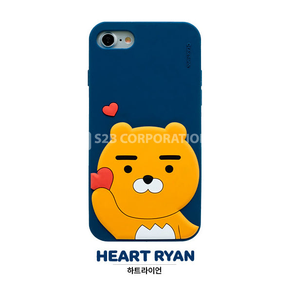 KAKAO Friends Ryan Love Lion iPhone Soft Case 韓國卡通防跌防刮花軟手機殼保護套-手機配件