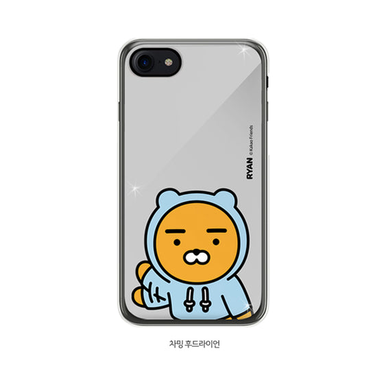 KAKAO Friends selffie Mirror Hoodie Ryan Lion iPhone Case 韓國卡通化妝鏡自拍手機殼保護套