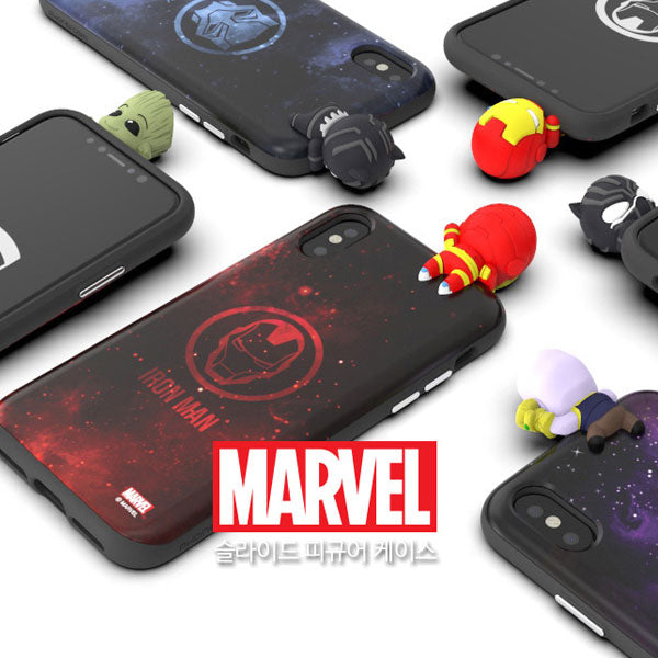 Marvel Avengers4 ironman black panther thanos Mini Figure Protective iPhone Case Back