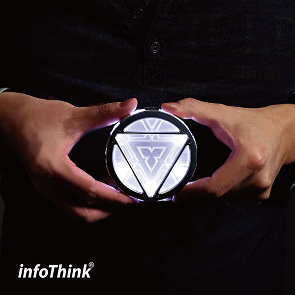 Marvel Avengers 4 Ironman Arc Reactor Power Bank 5000mah infothink LED Light in Dark