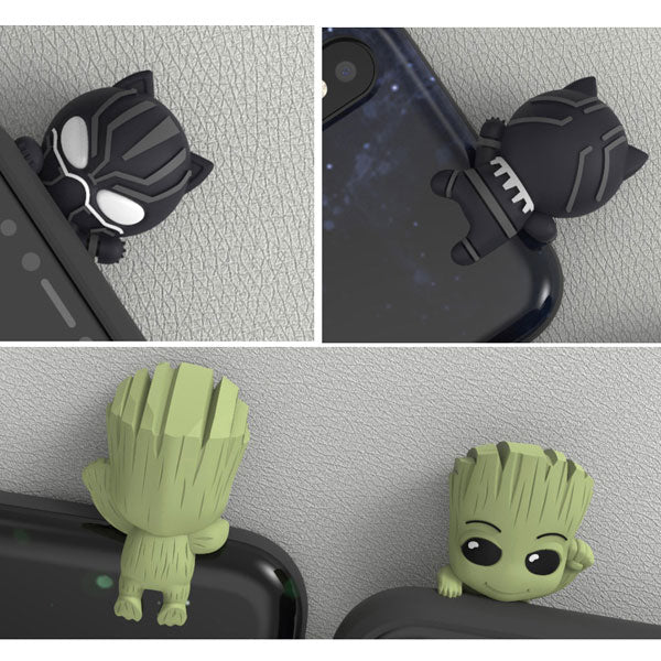 Marvel Avengers Black Panther Groot Mini Figure Bumper Protective Phone Case Korea