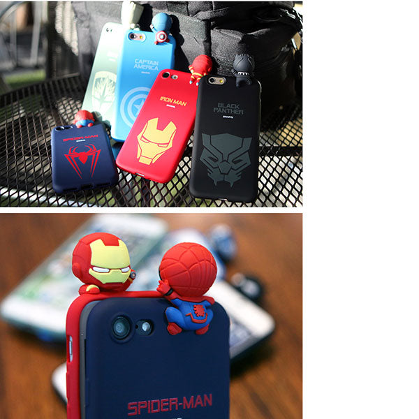 Marvel Avengers Blank Panther Colors Mini Figure Soft iPhone Case Protection Light Slim