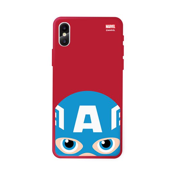 Marvel Avengers Cute Captain America Soft iPhone Case Silicone Anti Drop Protection XR XS MAX