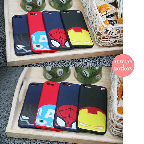 Marvel Avengers Cute  Spiderman Colors Soft iPhone Case Rubber Anti Drop Protective XR XS MAX