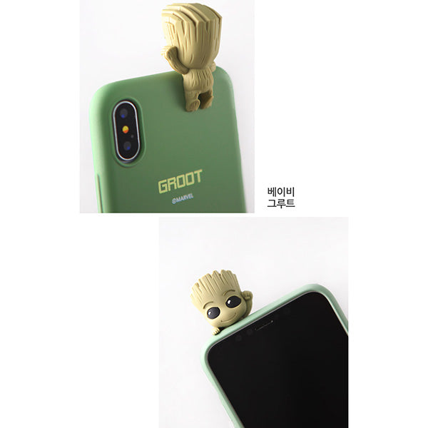 Marvel Avengers Groot Galaxy Mini Figure Soft  iPhone Case Protection Screen Camera