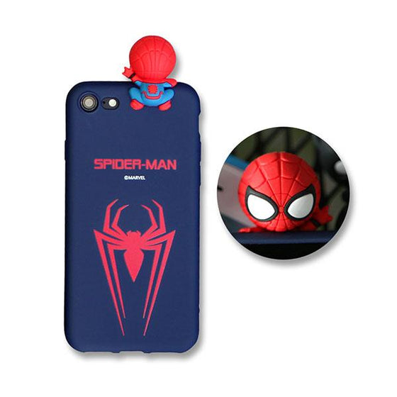 Marvel Avengers Spiderman Mini Figure Soft Silicone Protective iPhone Case XR XS