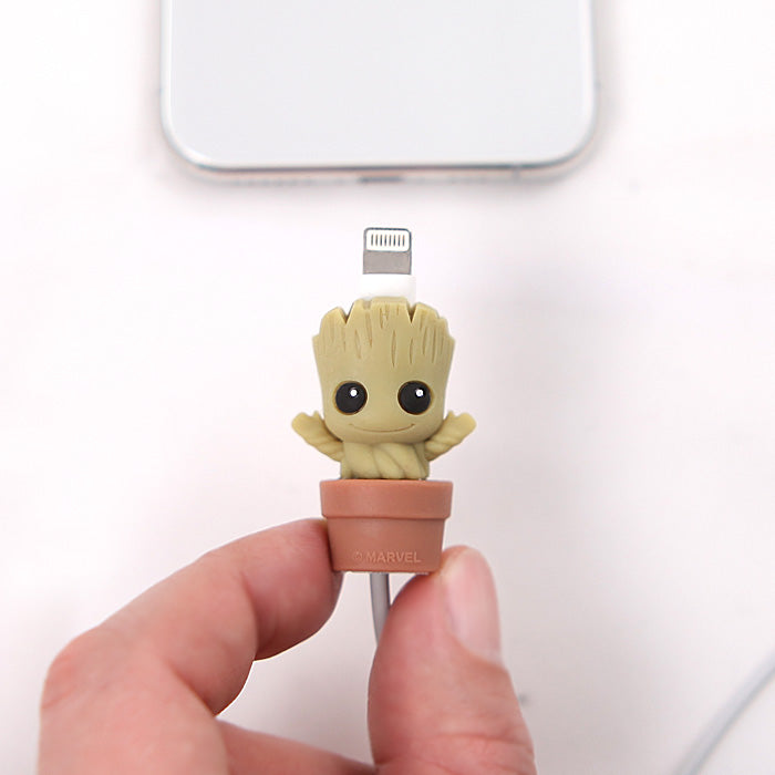 Marvel iPhone Android Smartphone Cable Protector Groot 手機USB線公仔保護套