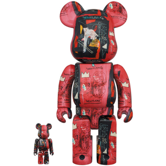 BE@RBRICK Andy Warhol × JEAN-MICHEL BASQUIAT (安迪·華荷 x 尚-米榭·巴斯奇亞) #1 100％ ＆ 400％ 套裝