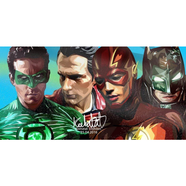 Drawing (綠燈俠 超人 閃電俠 蝙蝠俠 Green Lantern, Superman, The Flash, Batman 2pcs)