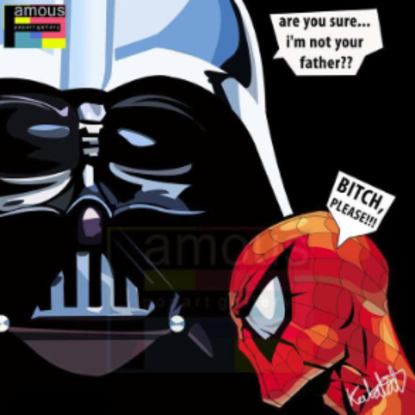 Drawing (星球大戰 黑武士 VS 蜘蛛俠 Darth Vader VS Spiderman)
