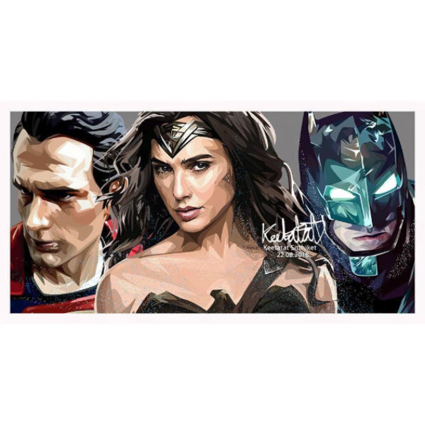 Drawing (超人 vs 神奇女俠 vs 蝙蝠俠 Superman vs Wonder Woman vs Batman 2pcs Set)