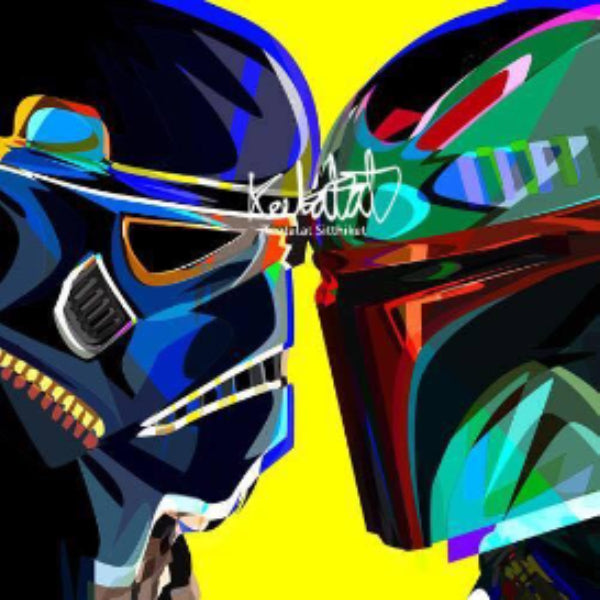Drawing (星球大戰 Stormstrooper VS Boba Fett)