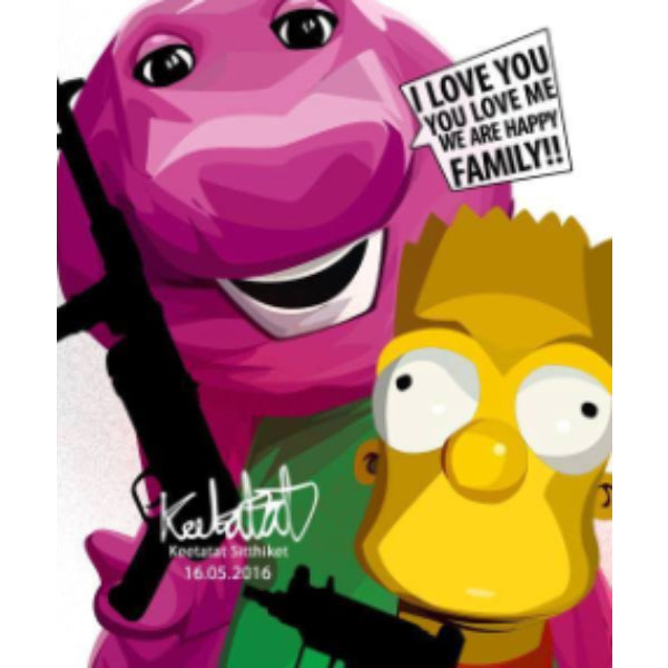 Drawing (Bad Barney and Bart)