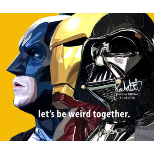 Drawing (蝙蝠俠 鋼鐵奇俠 黑武士 Batman&Ironmam&Darthvader Let's Be Weird)