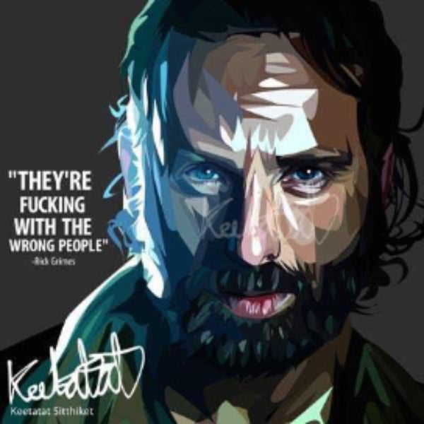 Drawing (The Walking Dead Rick Grimes They're F)