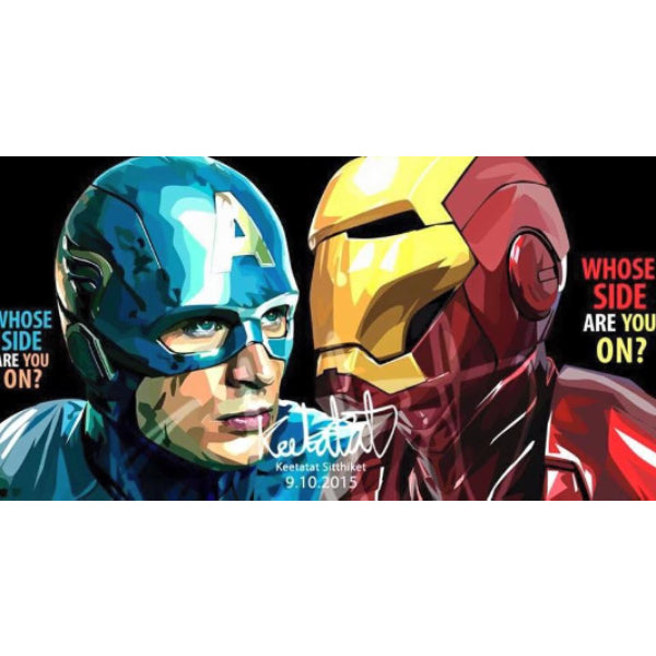 Drawing (美國隊長 VS 鐵甲奇俠 Captain America VS Iron Man Whose Side Are You On 2pcs)