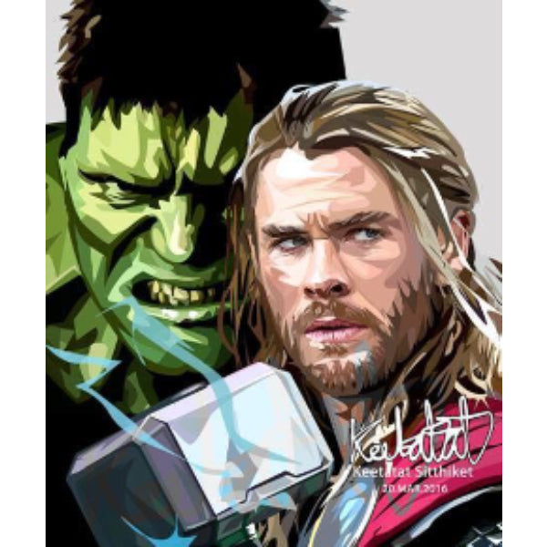 Drawing (變形俠醫 雷神 Hulk VS Thor)