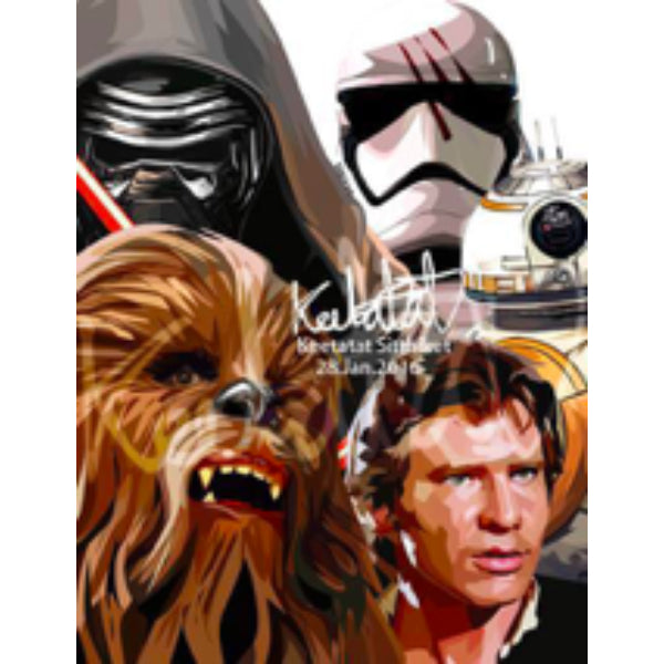 Drawing (星球大戰 Star Wars Kylo Ren, Storm Troopers, Chewbacca, BB-8, Han Solo)