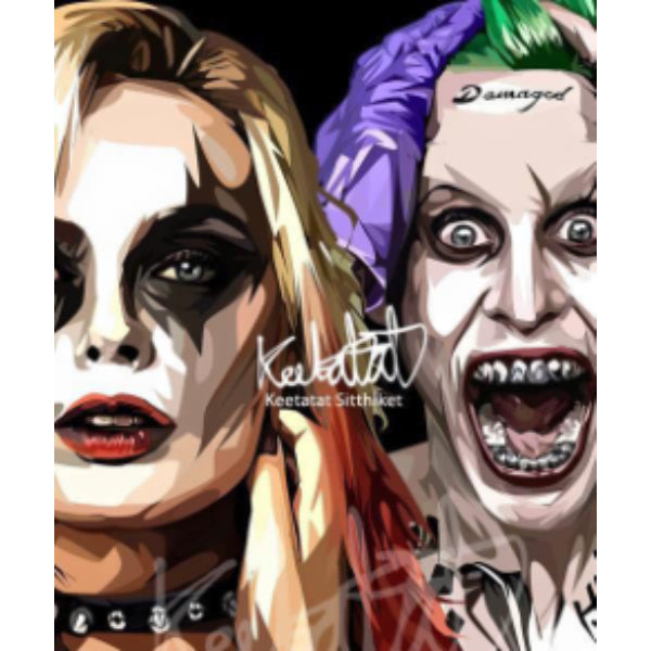 Drawing (Harley Quinn VS The Joker Jared Leto)