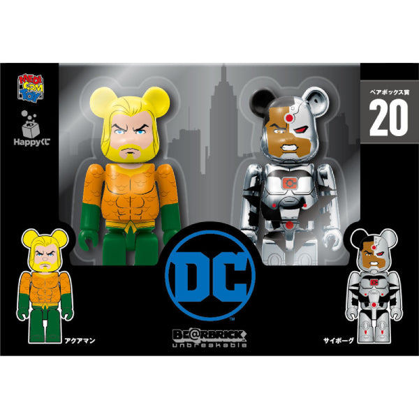 BE@RBRICK Happy Lottery Ver. DC Aquaman & Cyborg 100% Set