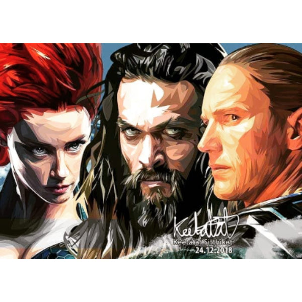Drawing (Aquaman - Princess Mera, Aquaman, Ocean Master)