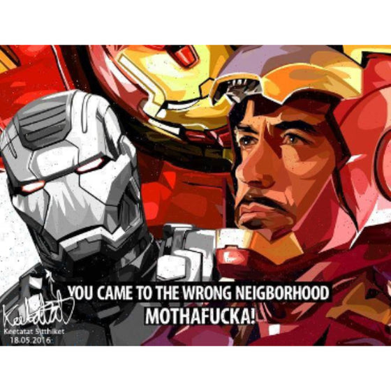 Drawing (鐵甲奇俠 Iron Man You Came To The Wrong Neighbourhood 2pcs)