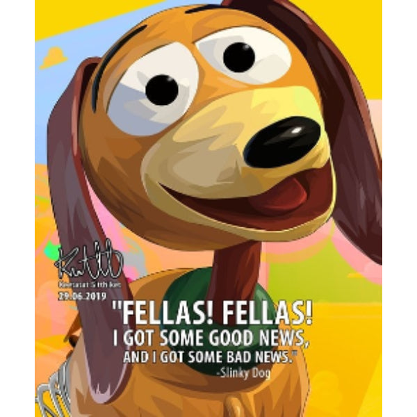 Drawing (反斗奇兵 Toy Story 彈弓狗 Slinky Dog - I got some good news)